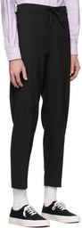 Maison Kitsuné Black Wool City Trousers