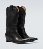 Maison Margiela Heel-Less leather cowboy boots