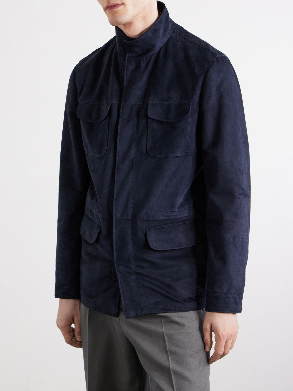 Thom Sweeney - Field Suede Jacket - Blue