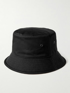 Burberry - Logo-Embroidered Cotton-Gabardine Bucket Hat - Black