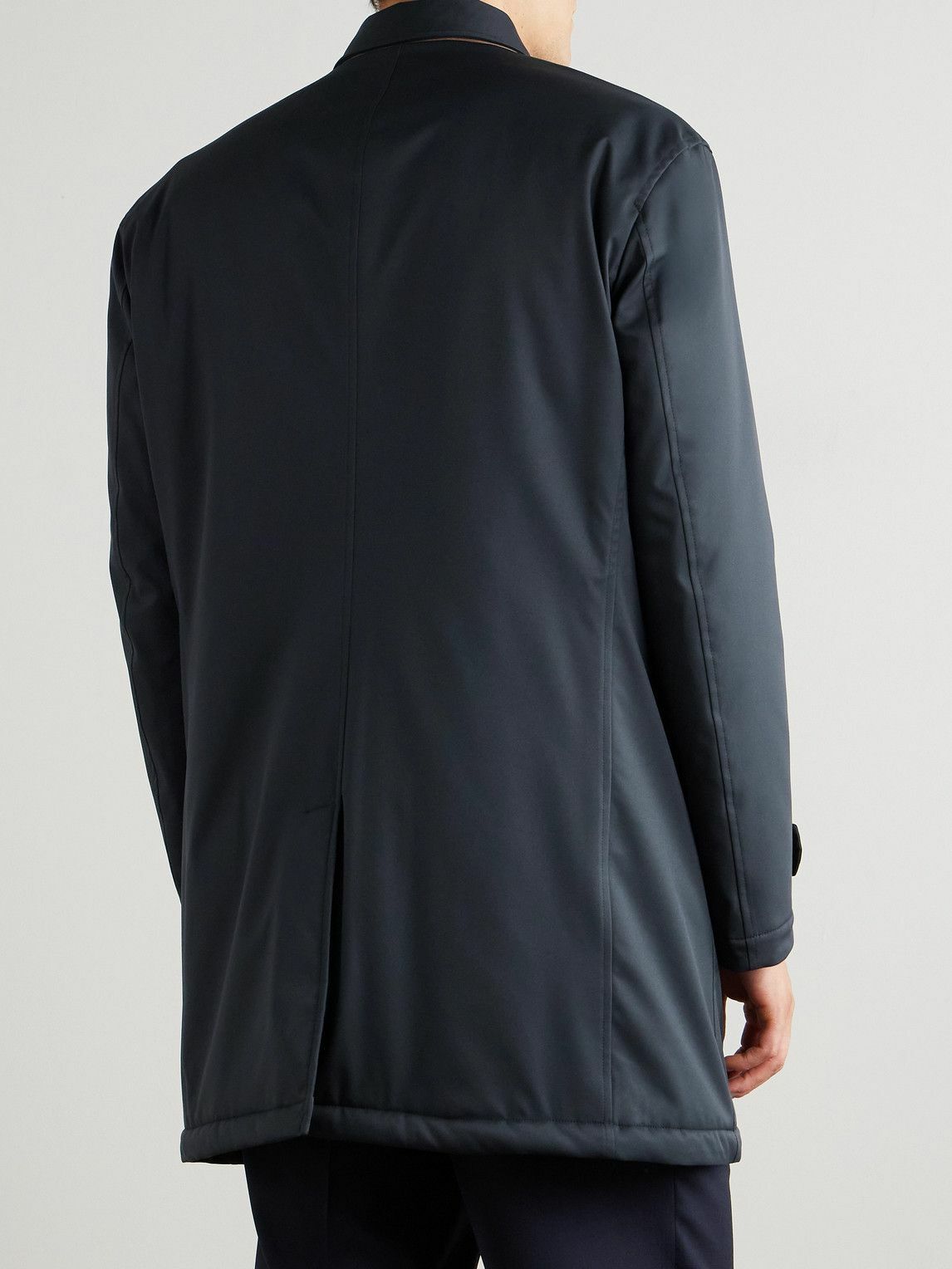 Kiton - Shell Coat - Blue