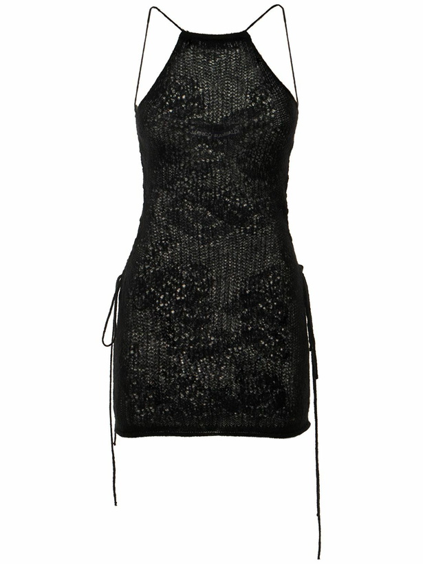 Photo: MARCO RAMBALDI Knit Mohair Blend Mini Halter Dress