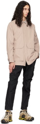 meanswhile Tan Trinity Cloth Overlap Shirt