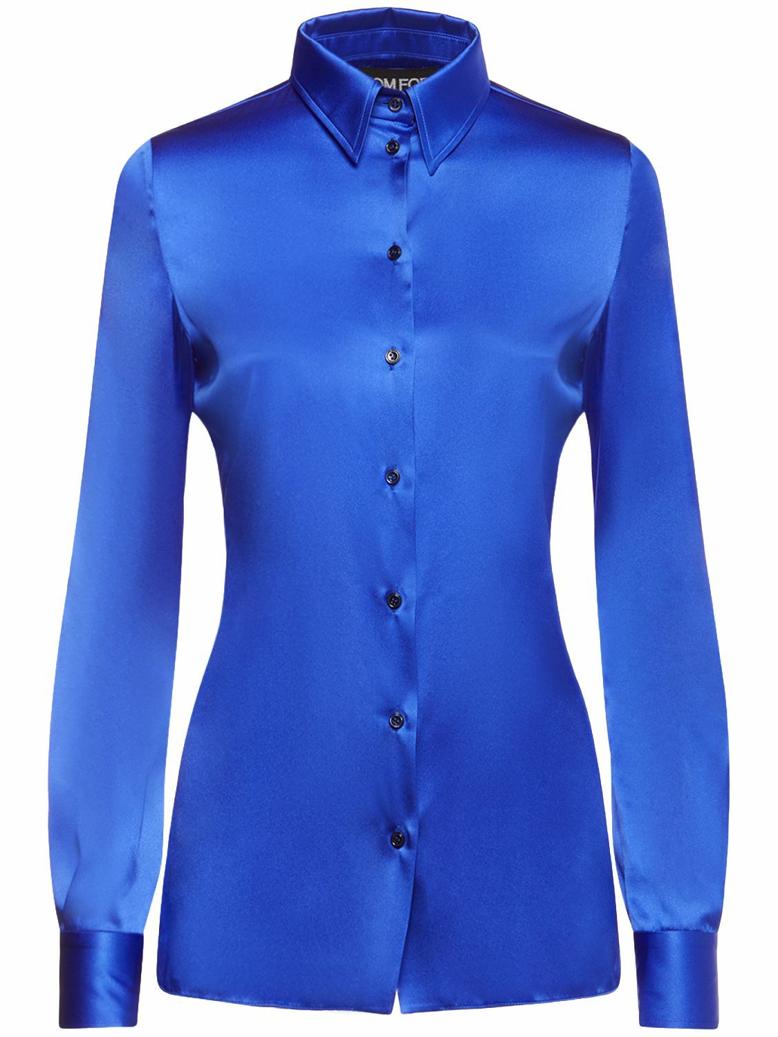 TOM FORD - Stretch Silk Satin Fitted Shirt TOM FORD