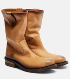 Miu Miu Foule leather ankle boots