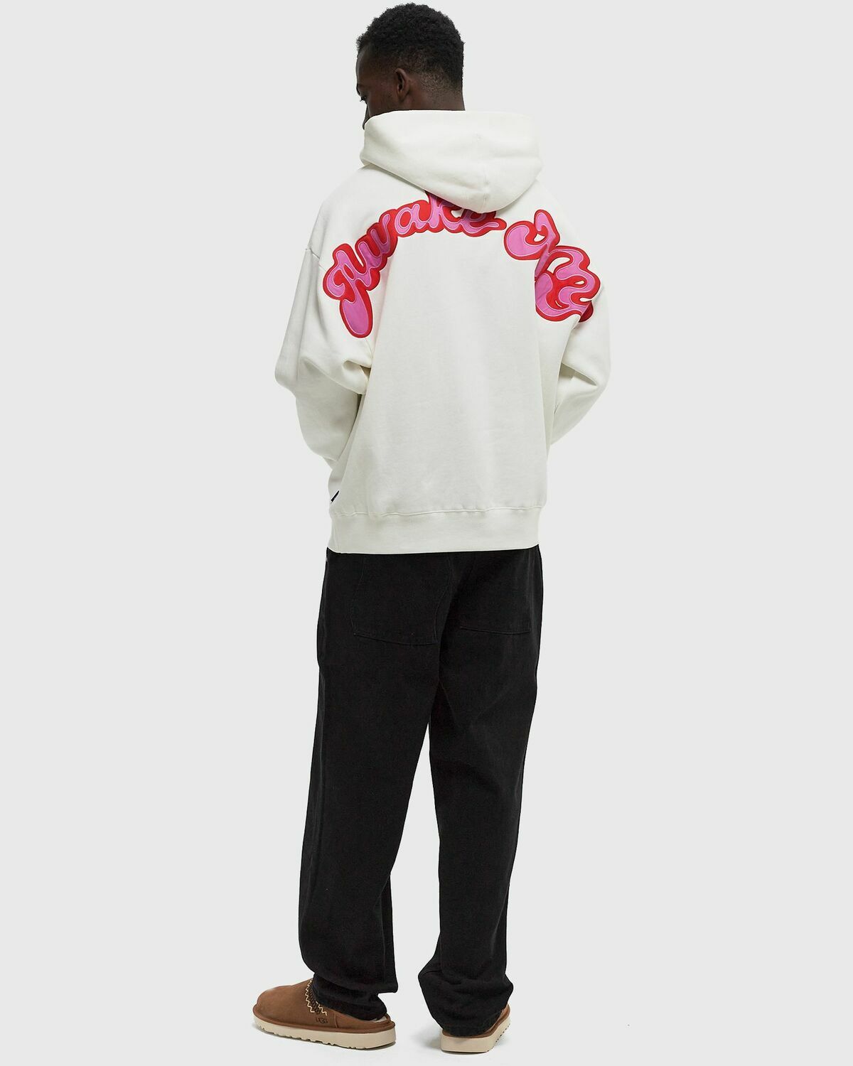 Awake TWILL LOGO HOODIE White Mens Hoody