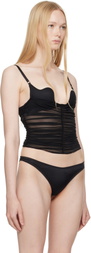 Fleur du Mal Black Seduce U-Plunge Mesh Cami Bra