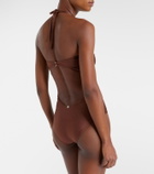 Adriana Degreas Solid Chain halterneck swimsuit