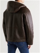 Yves Salomon - Shearling-Lined Leather Jacket - Brown