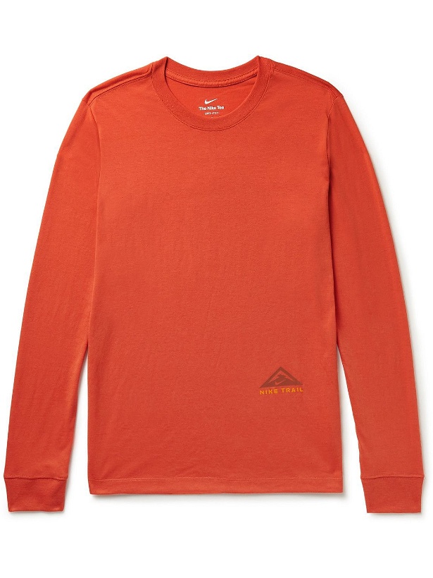 Photo: Nike Running - Trail Printed Dri-FIT T-Shirt - Orange