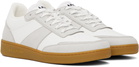 A.P.C. White & Gray Plain Sneakers