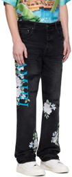 AMIRI Black Embroidered Jeans