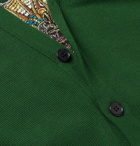 Wacko Maria - Tim Lehi Embroidered Cotton-Blend Cardigan - Green