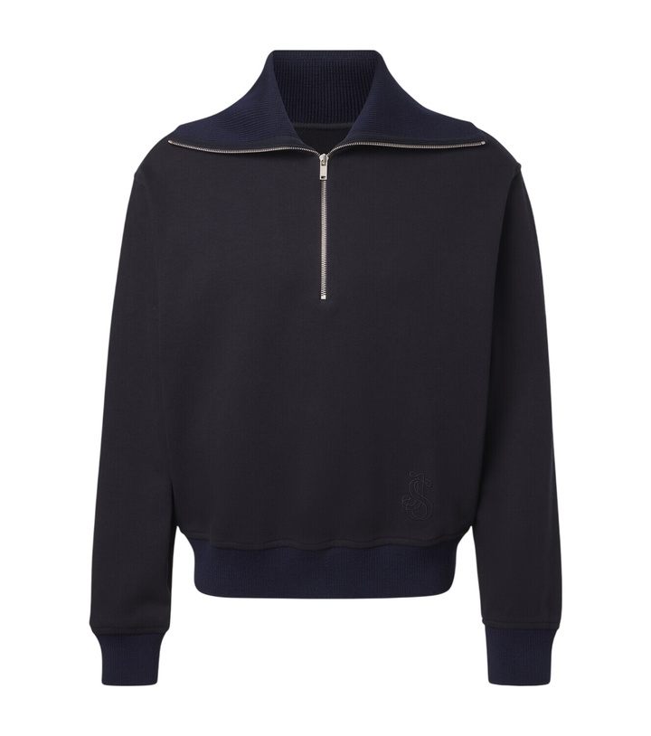 Photo: Jil Sander Cotton half-zip sweatshirt