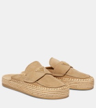 Prada Suede espadrille mules