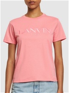 LANVIN - Cotton Embroidered Logo Crewneck T-shirt