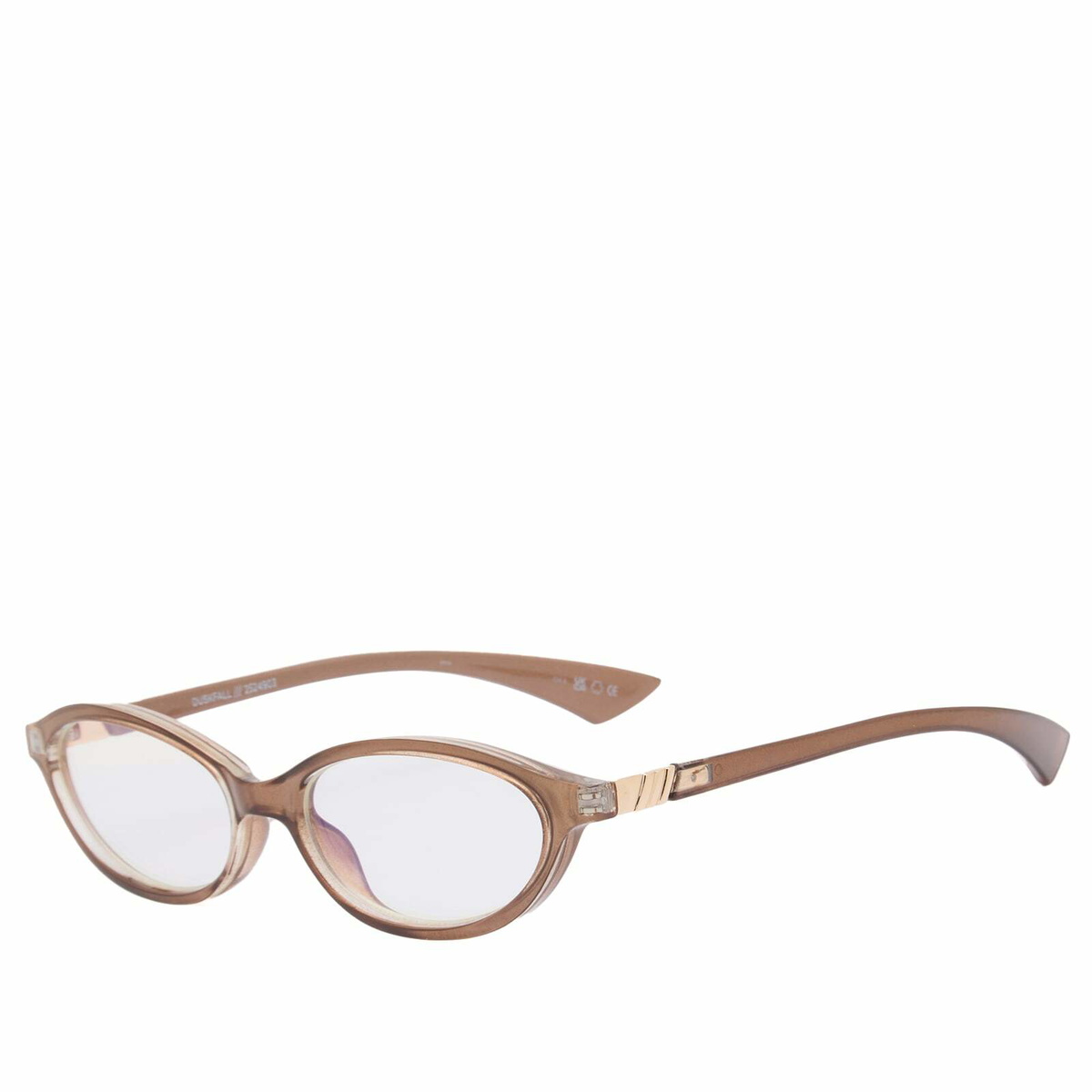 Le Specs Duskfall Blue Light Optical Glasses in Dark Cocoa/Blue Light Lens 