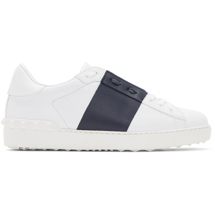 Photo: Valentino White and Navy Valentino Garavani Open Sneakers