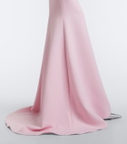 Safiyaa Loura peplum crêpe gown