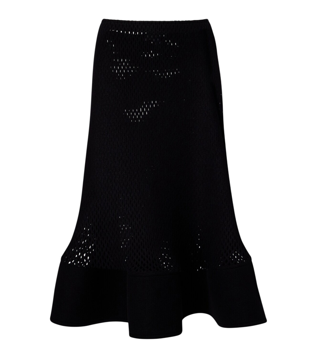Alaïa Flared Wool-blend Skirt Black ALAÏA