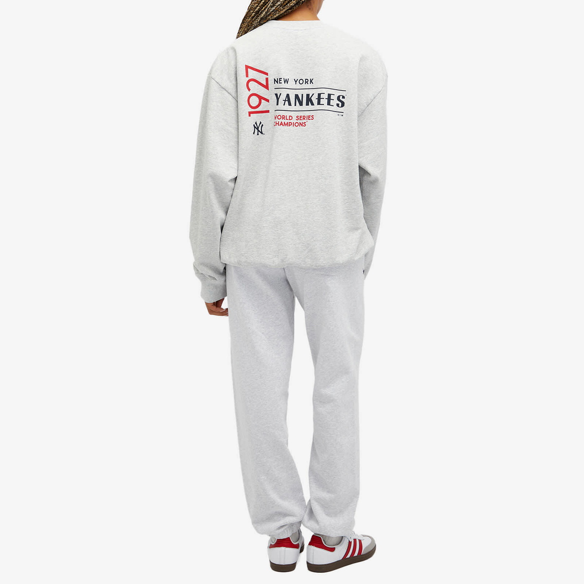 Sporty&Rich｜ (Champions Crewneck - Heather Gray/Sports Champions Crewneck - Heather Gray/Sports Red/Navy – Sporty