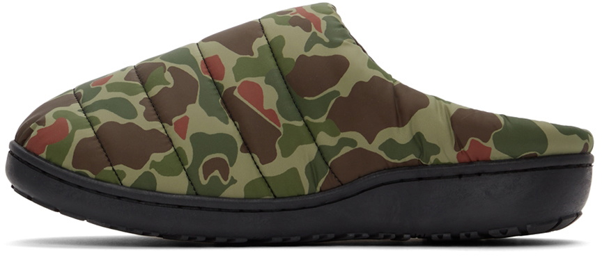 SUBU Green Quilted Camo Slippers