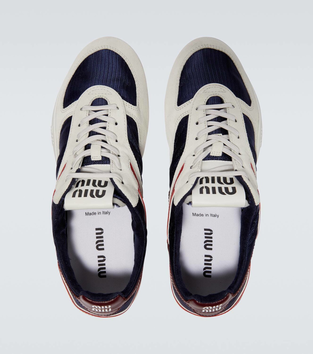 Miu Miu Gymnasium leather-trimmed sneakers Miu Miu