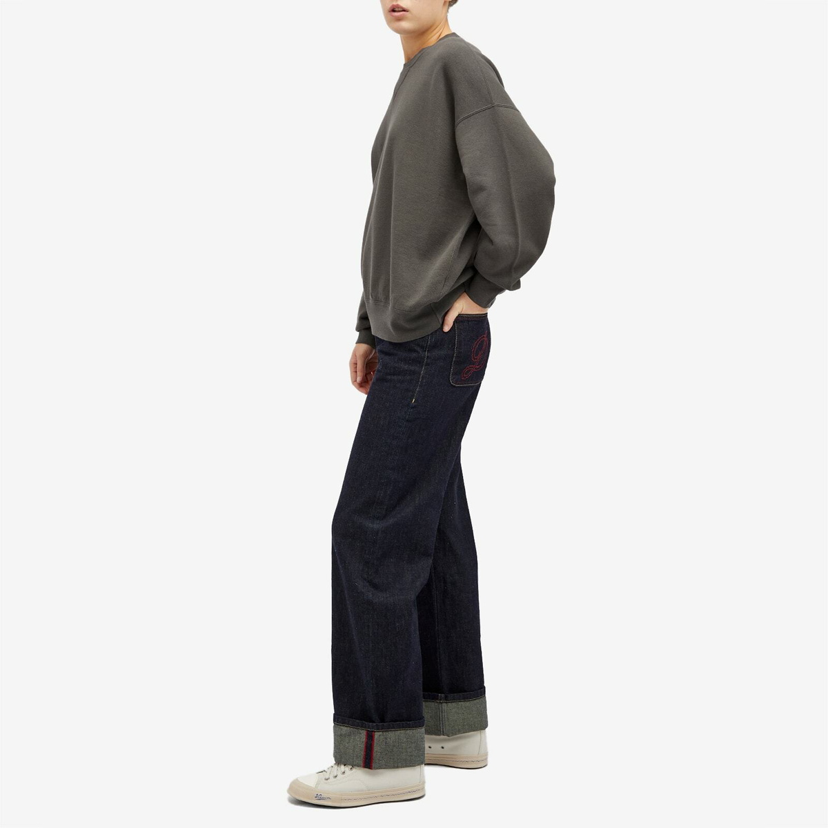 Visvim Women's Mplus Crew Sweat in Black