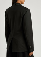 16 Arlington Bris Crystal-embellished Woven Blazer Black