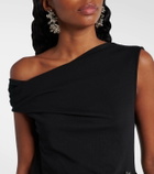 Dries Van Noten Gathered embellished jersey midi dress