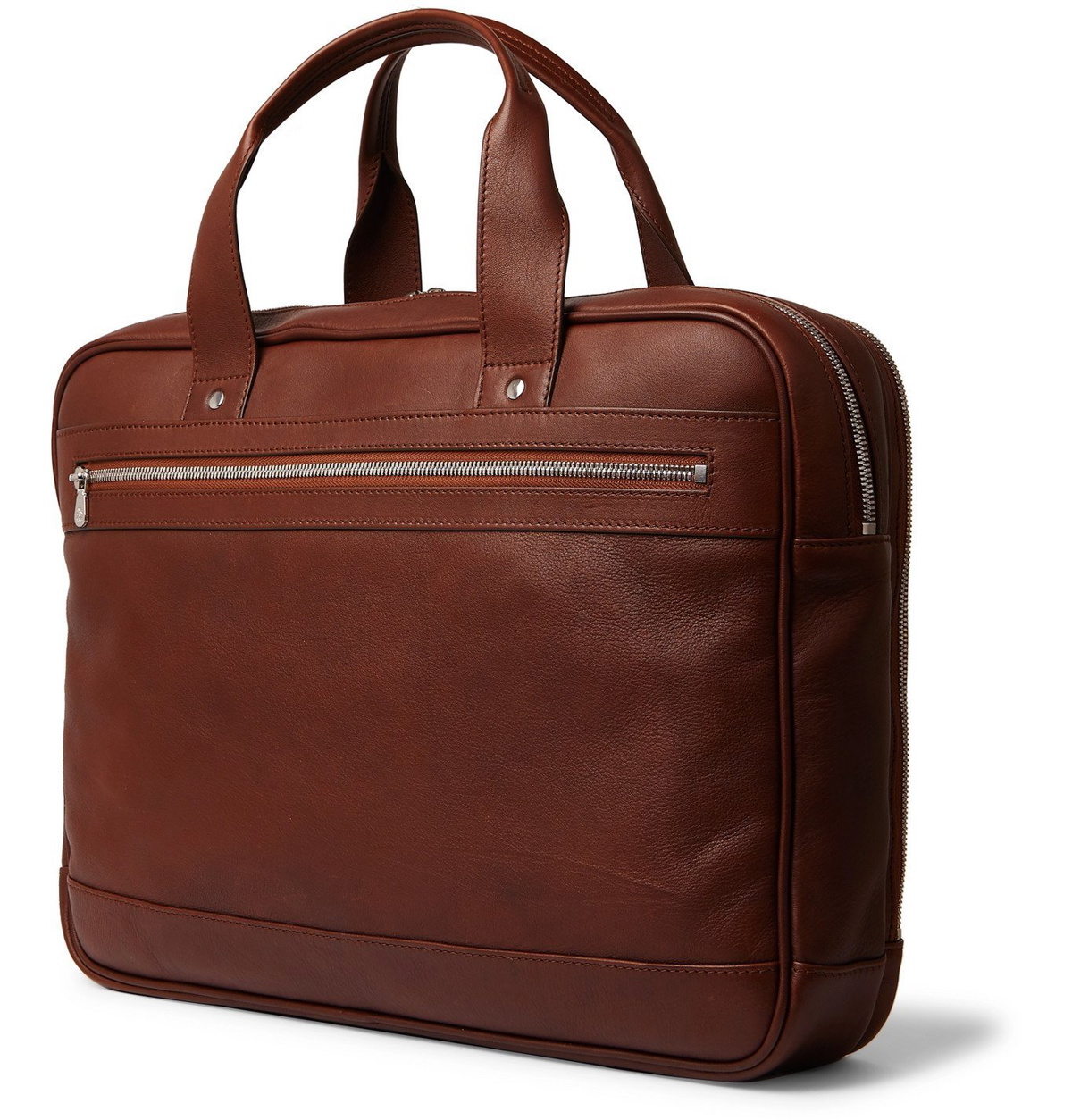 BRUNELLO CUCINELLI Full-Grain Leather Garment Bag for Men