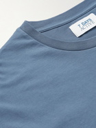 7 DAYS ACTIVE - Logo-Print Organic Cotton-Jersey T-Shirt - Blue