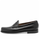 Bass Weejuns Men's Larson Contrast Stitch Penny Loafer in Black Leather