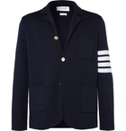 Thom Browne - Midnight-Blue Unstructured Striped Wool Blazer - Navy