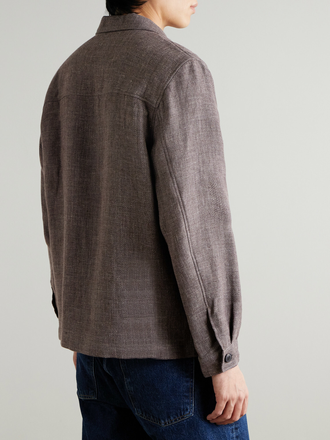 Sunspel - Cotton and Linen-Blend Overshirt - Brown
