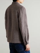 Sunspel - Cotton and Linen-Blend Overshirt - Brown