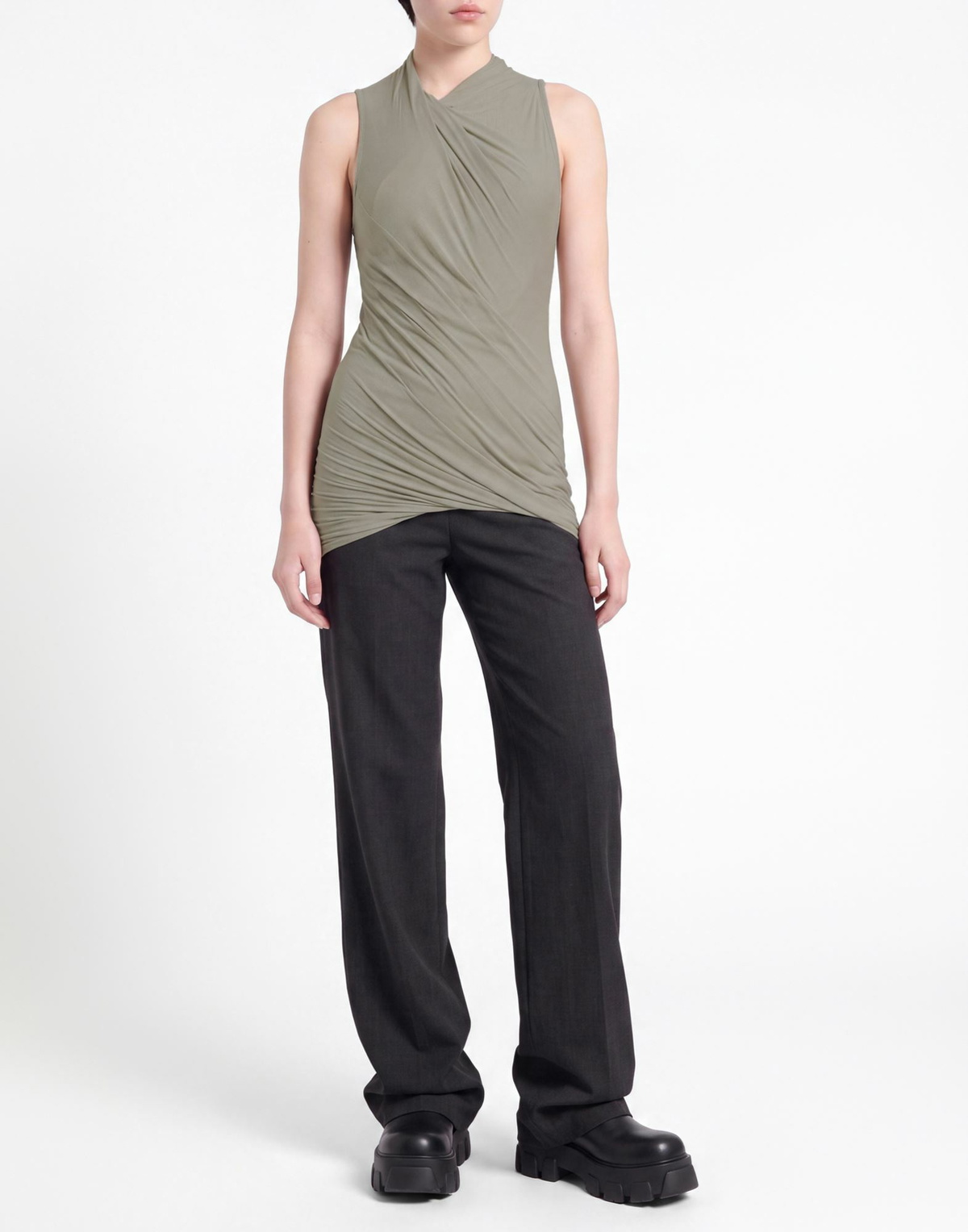 Rick Owens Lilies Womens Top Light in Grey