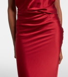 The Sei Draped halterneck silk satin gown