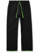 Pasadena Leisure Club - Straight-Leg Logo-Appliquéd Shell Sweatpants - Black