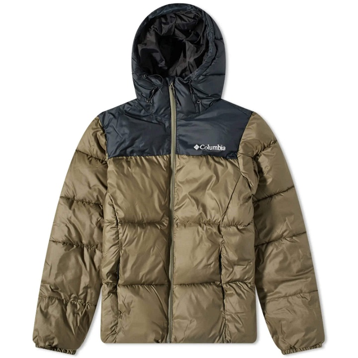 Photo: Columbia Men's Puffect™ Hooded Jacket in Stone Green/Black