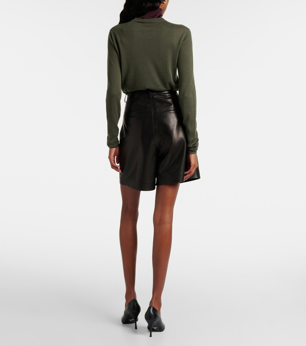 Joseph Suze leather shorts