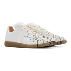 Maison Margiela White and Black Painter Sneakers