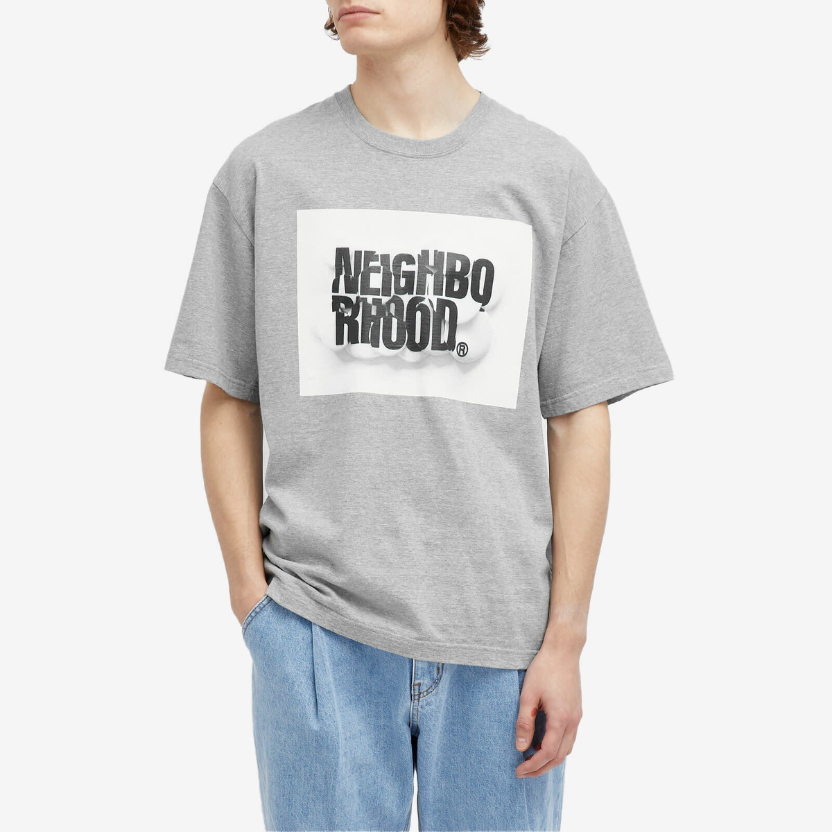 【NEIGHBORHOOD】28 PRINTED T-SHIRT 28 プリント T シャツ Neighborhood Men's 28 Printed T-Shirt in Grey Neighborhood