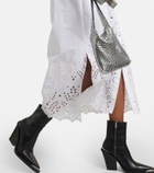 Paco Rabanne - Broderie anglaise cotton shirt dress