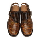 Dries Van Noten Brown Leather Monkstrap Shoes