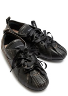 Simone Rocha Ballerina Grip Leather Sneakers Dark Brown