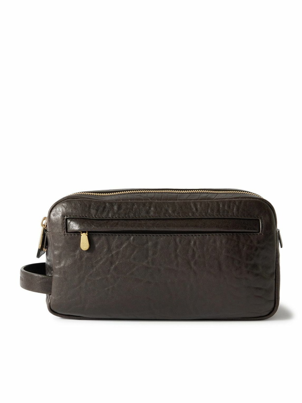 Photo: Brunello Cucinelli - Textured-Leather Wash Bag