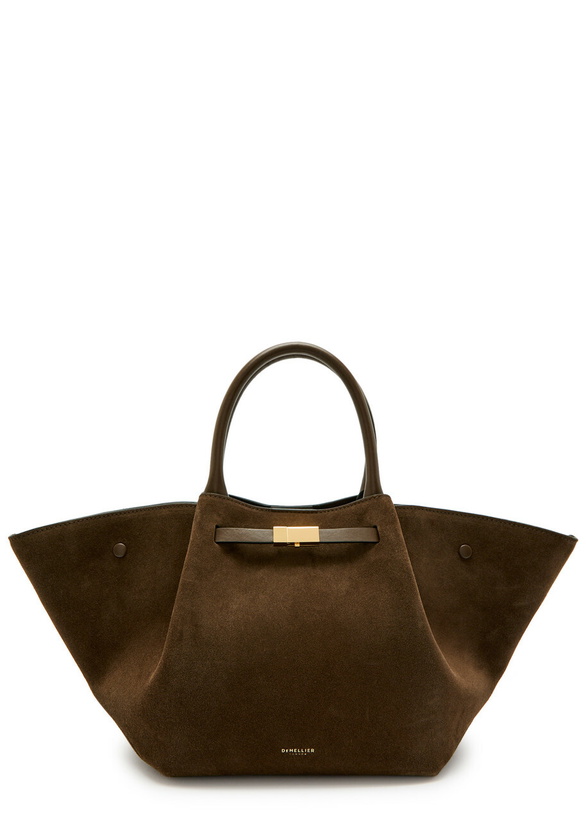 Photo: Demellier The Midi New York Suede Tote bag - Brown - One Size