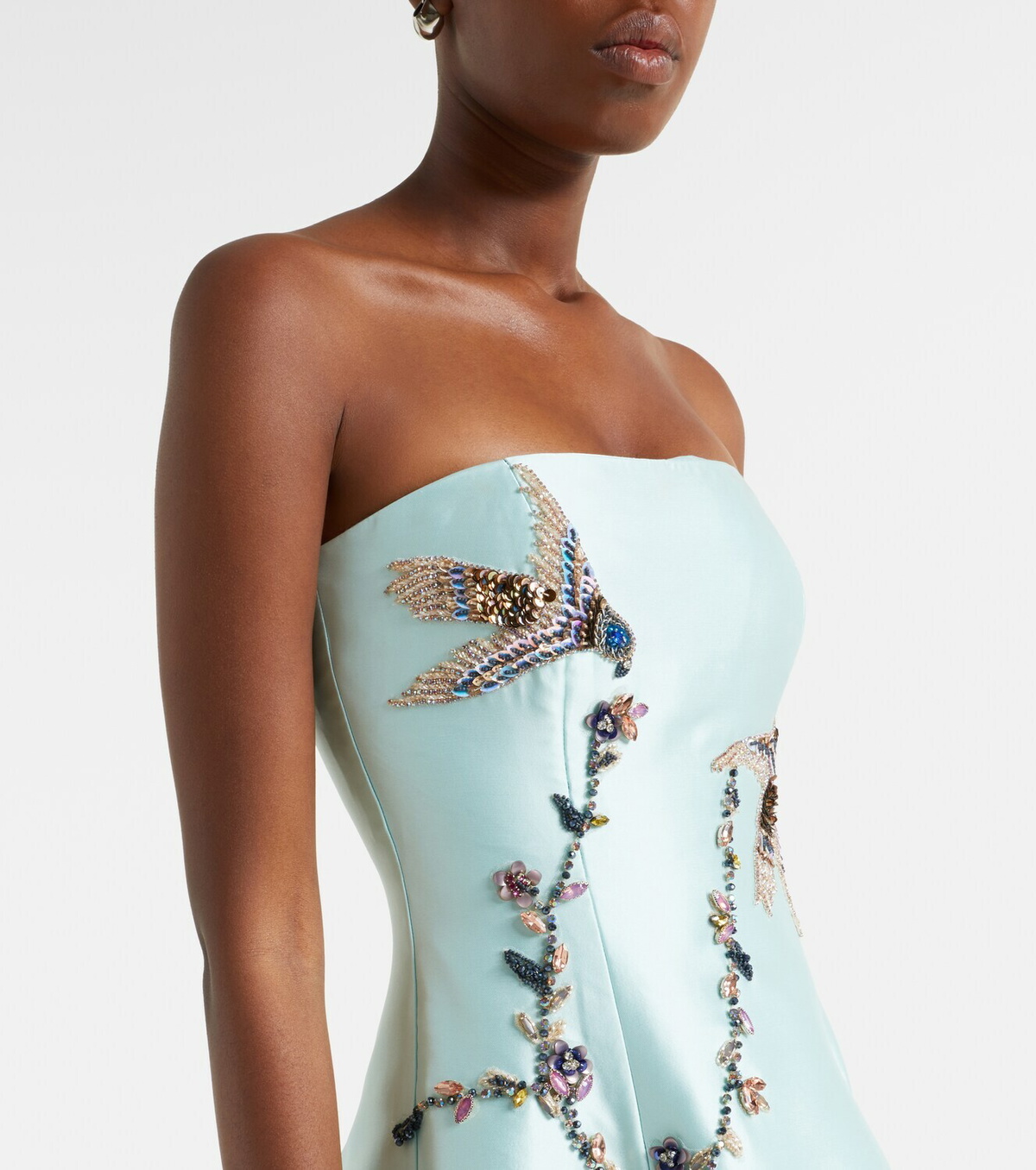 Costarellos Mavia embellished bustier gown