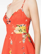 ZIMMERMANN - Floral Print Linen Flared Mini Dress